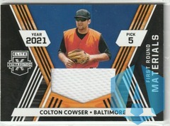 2021 Elite Extra Edition Colton Cowser First Round Materials Orioles RC FRM-CC